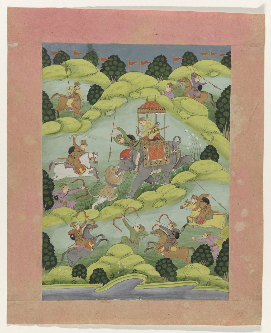 Rajput-Prinz auf Löwenjagd von Anonymous