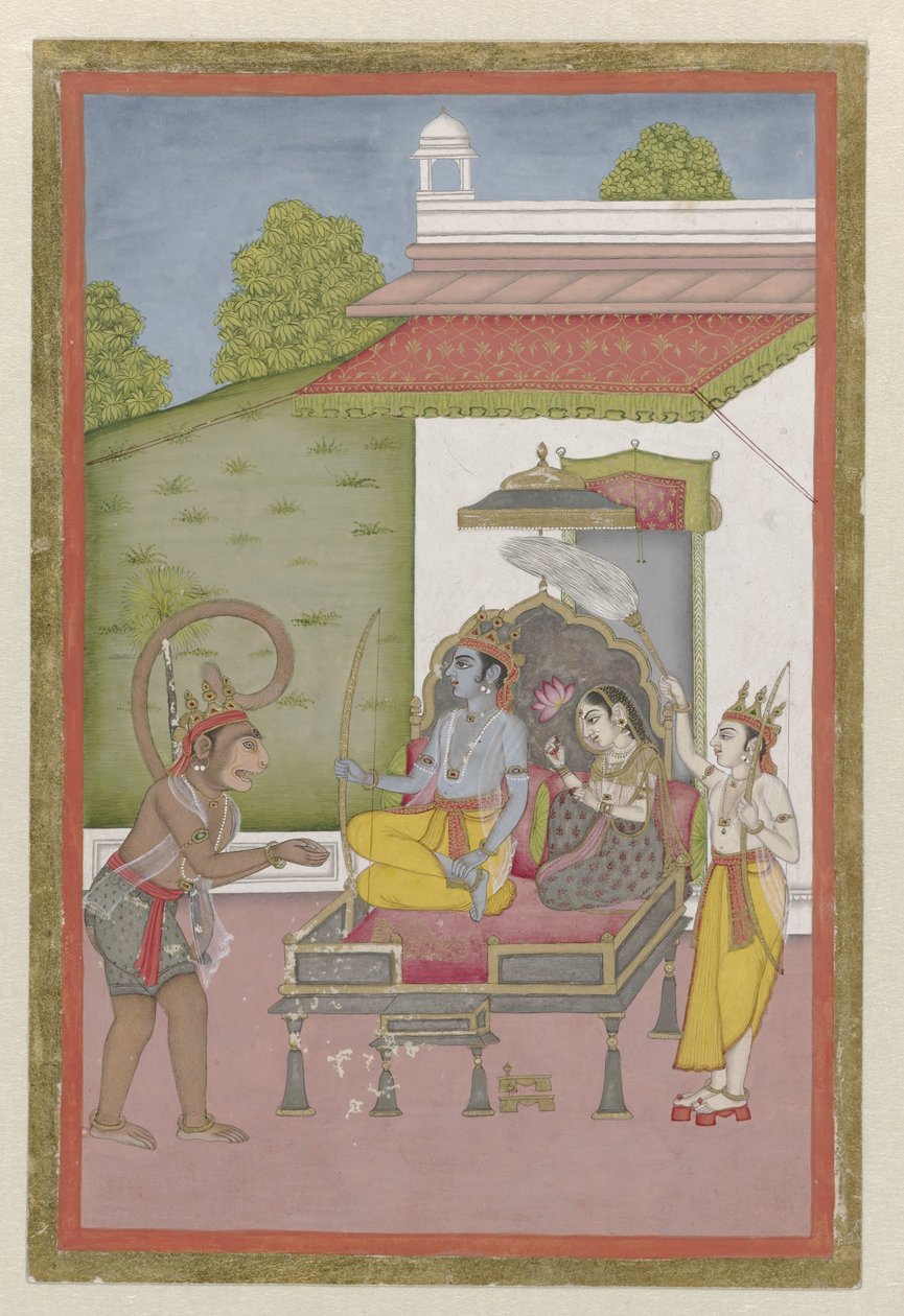 Rama und Sita auf dem Thron von Anonymous