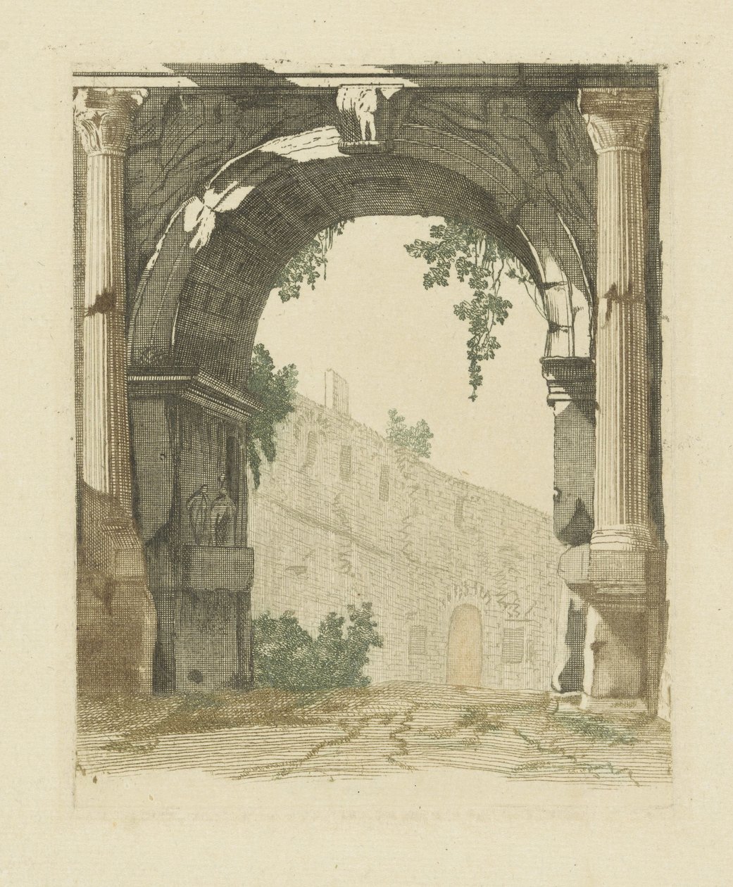 Römisches Tor mit Stadtmauer von Anonymous