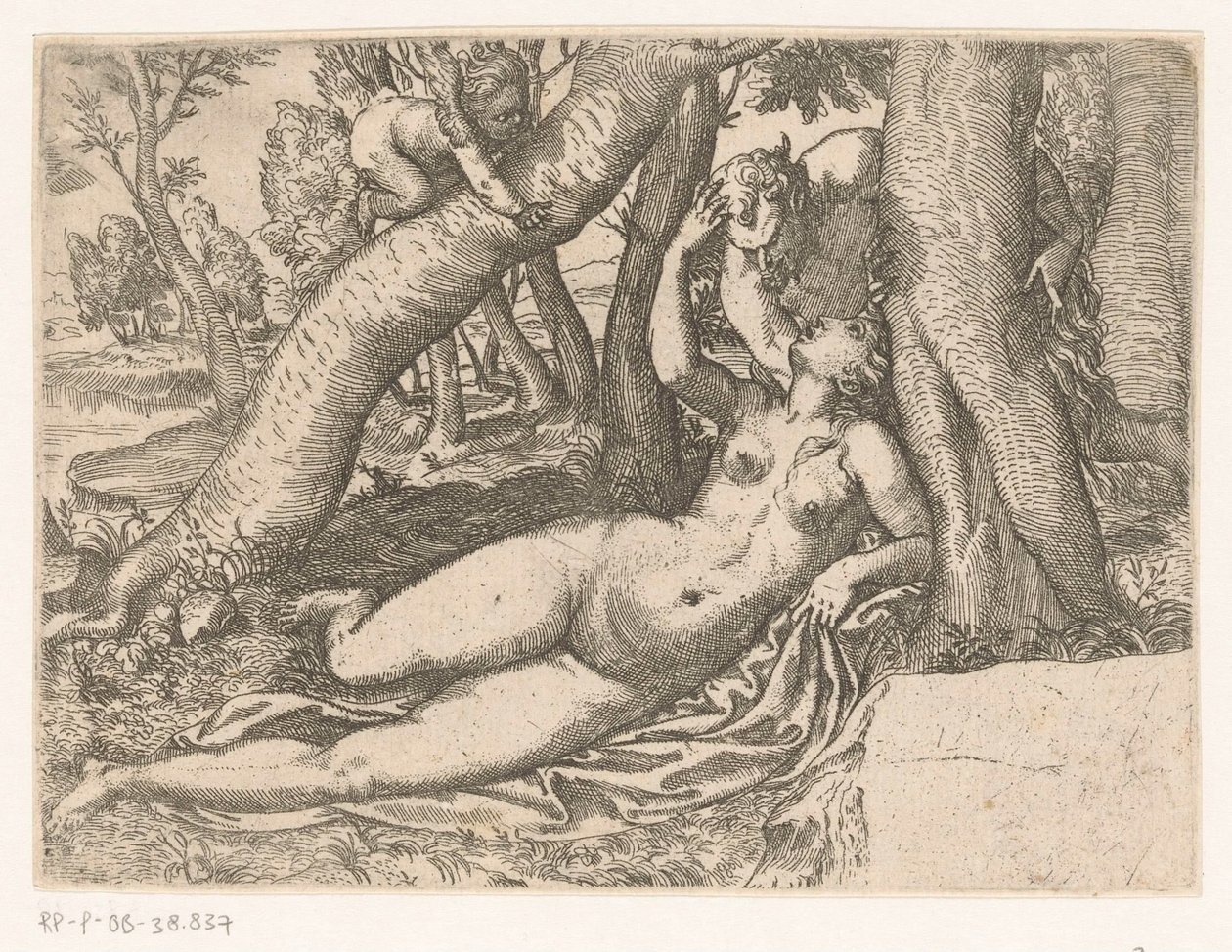 Venus wird von einem Satyr geweckt von Anonymous