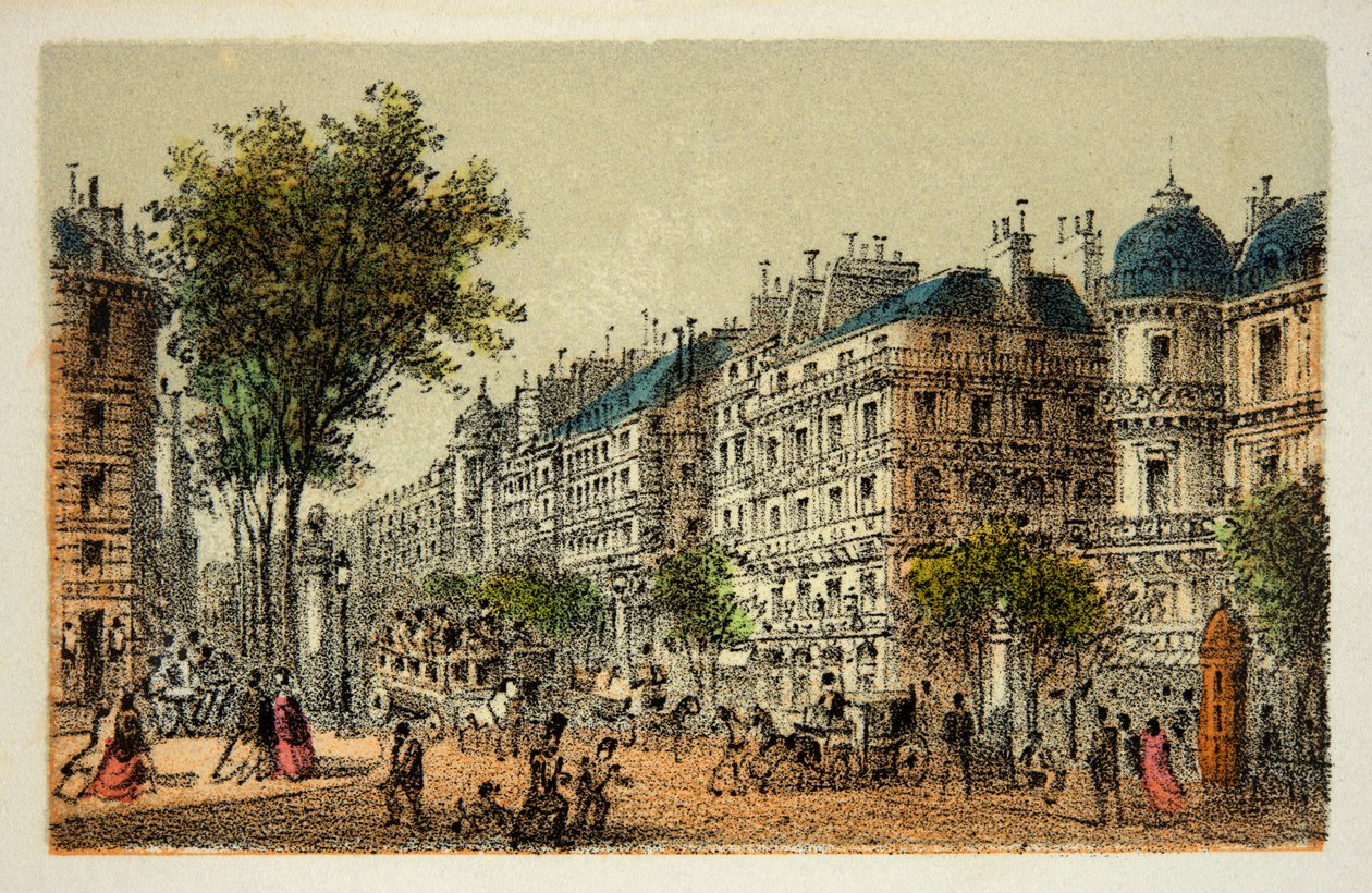 Paris 1874: Boulevard des Italiens von Anonymous Anonymous