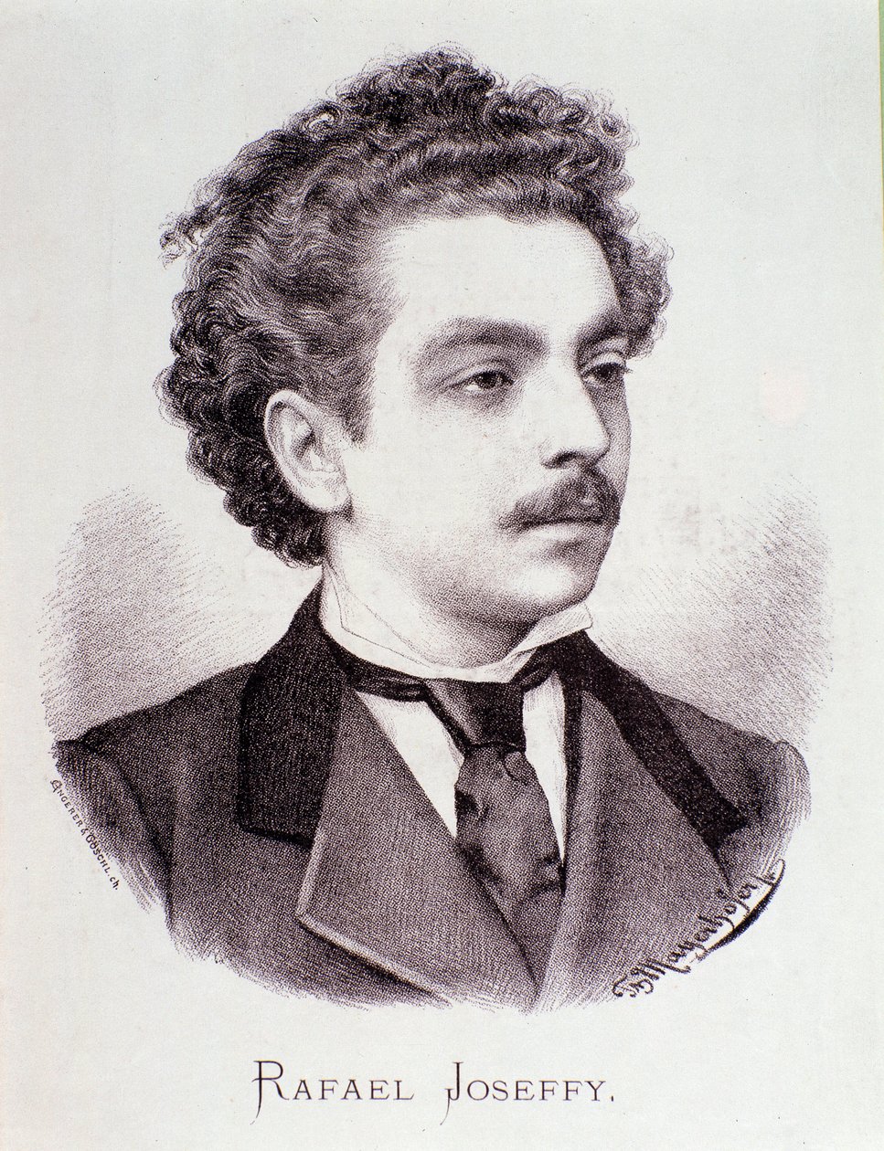 Porträt von Rafael Joseffy (Stich) von Anonymous Anonymous