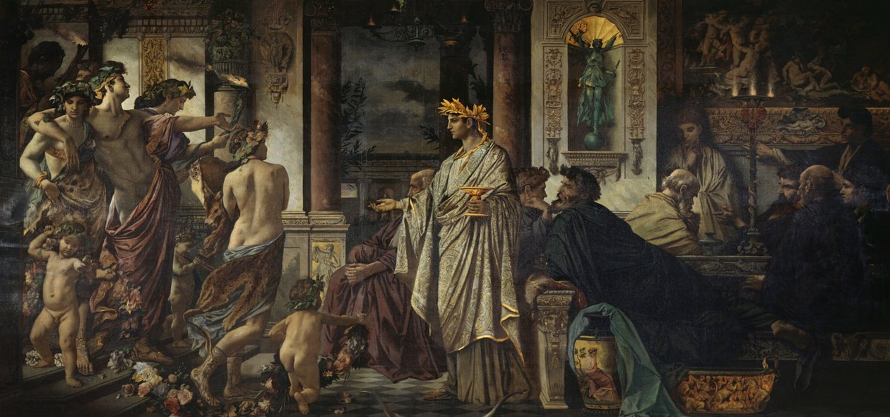 Das Symposium Zweite Version, ca. 1871-1874 von Anselm Feuerbach