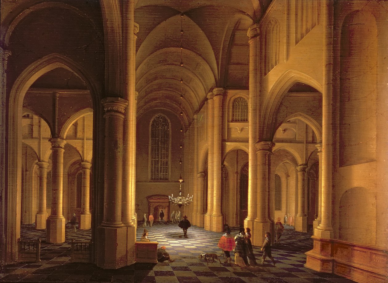 Ein Kircheninneres von Anthonie Delorme