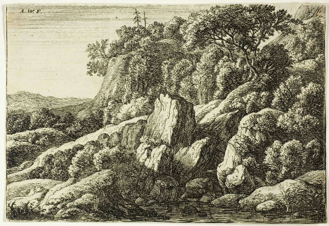 Felsige Landschaft von Anthonie Waterloo
