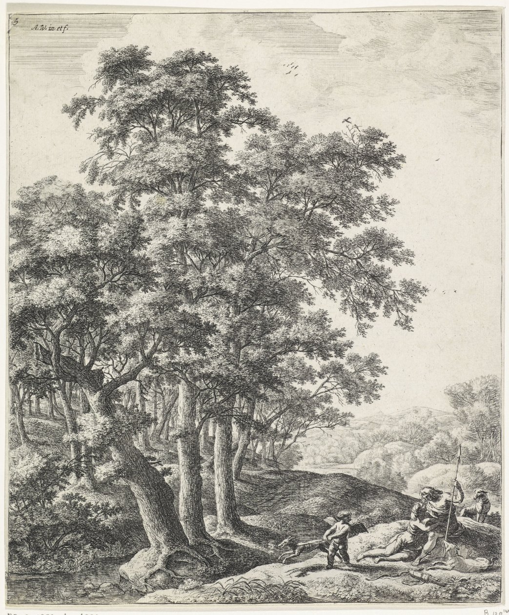 Venus und Adonis von Anthonie Waterloo