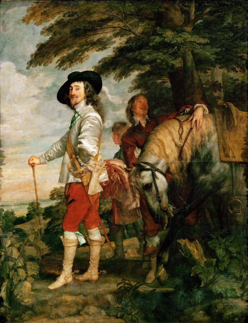 Karl I. bei der Jagd von Anthony van Dyck