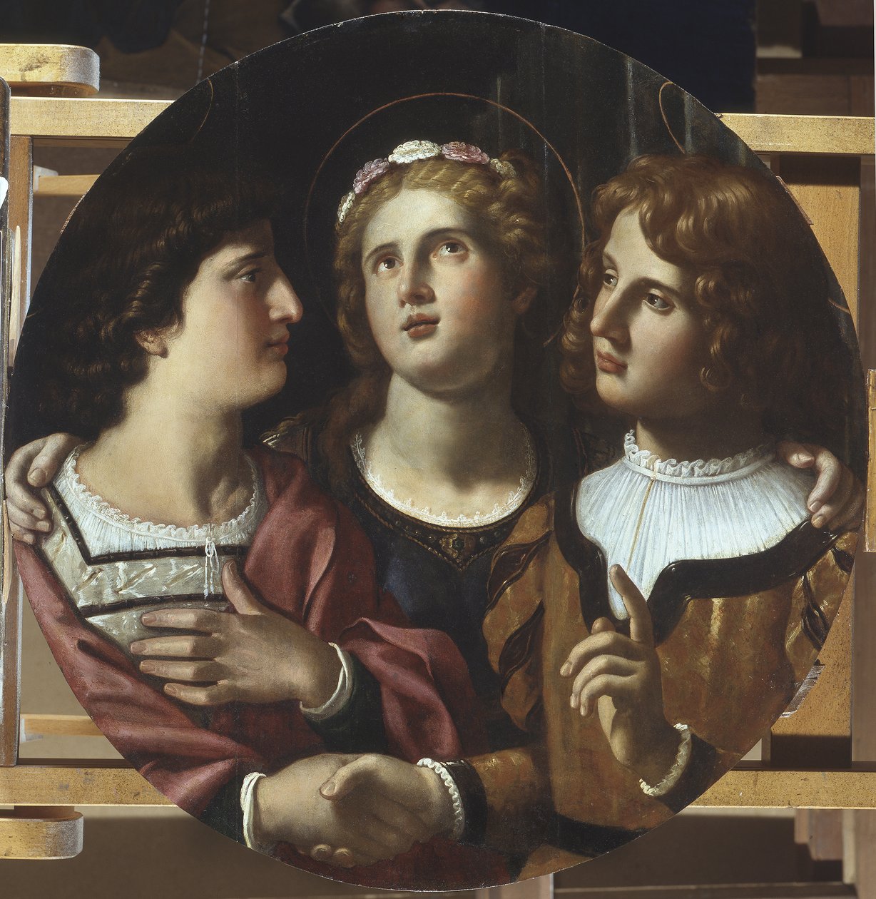 St. Cäcilia zwischen St. Tiburtius und Valerianus von Antiveduto Gramatica