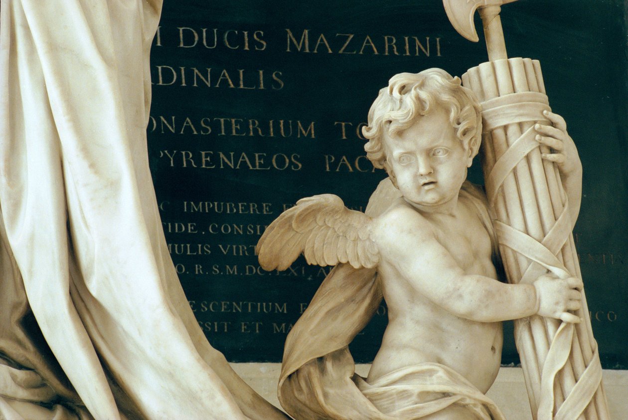 Detail des Grabmals von Kardinal Jules Mazarin (1602-61) (1689-93) von Antoine Coysevox