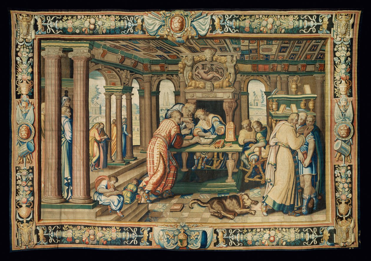 Wandteppich "Geschichte der Artemisia" von Antoine Caron