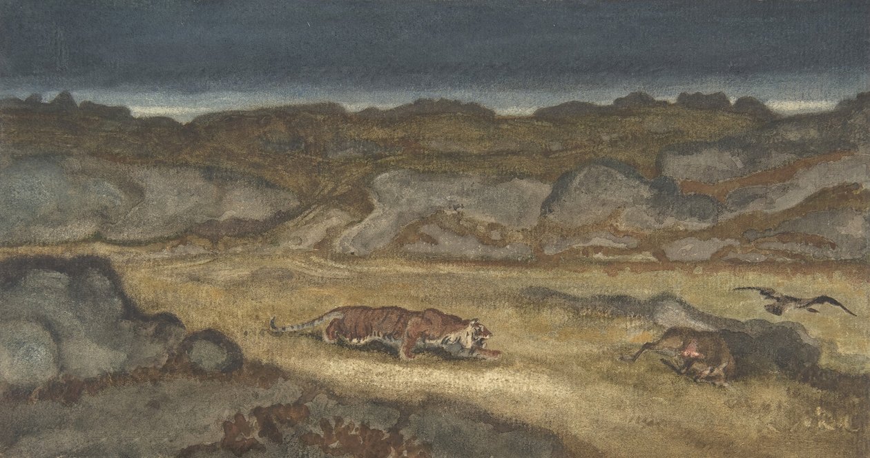 Tiger auf der Jagd von Antoine Louis Barye