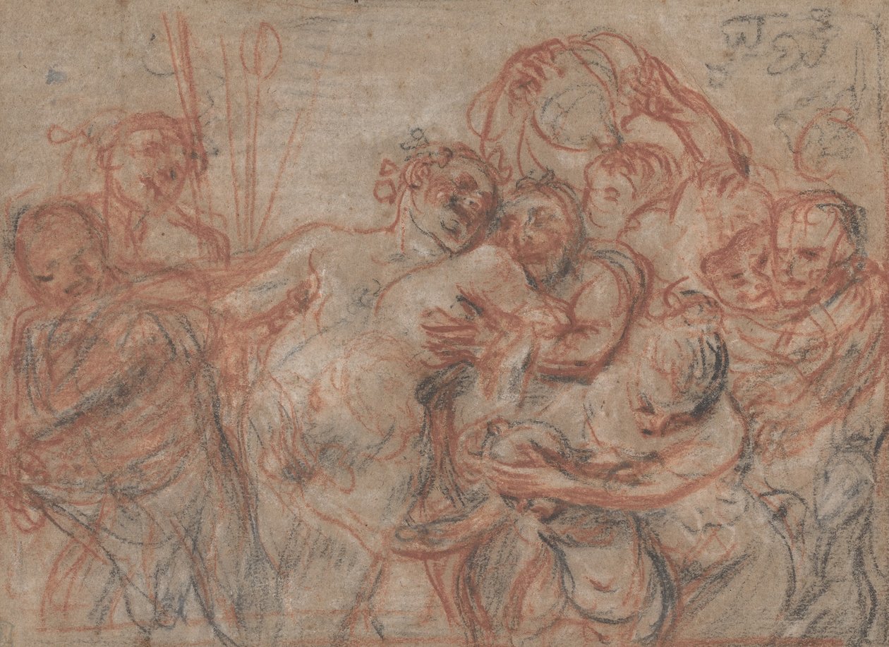 Der Marsch des Silenus [recto] von Antoine Watteau