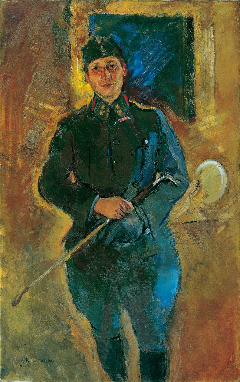 Otto von Aichelburg-Zossenegg als Kavallerieoberleutnant von Anton Kolig