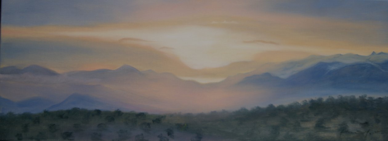 Sonnenaufgang über der Sierra Nevada, 2014 von Antonia Myatt