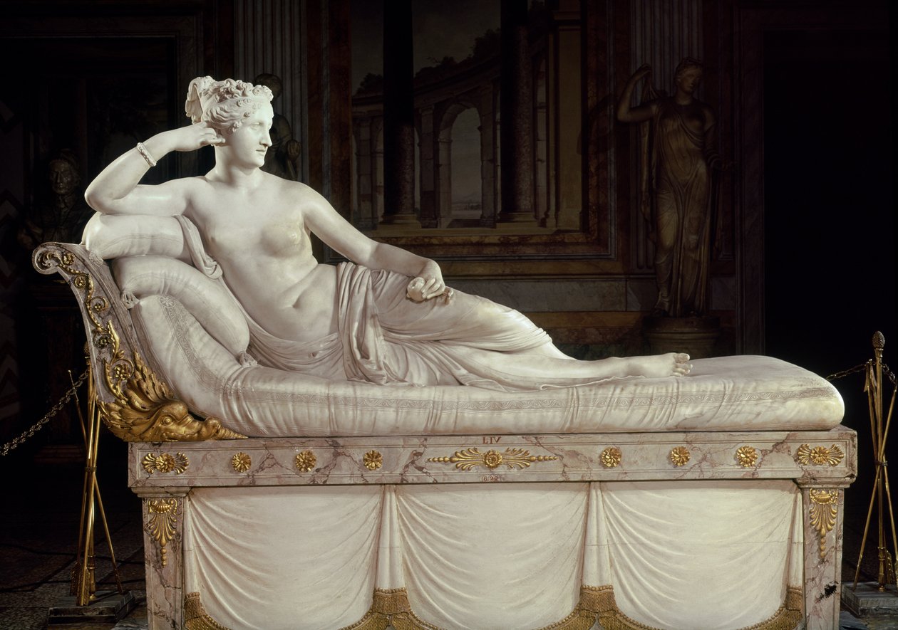 Pauline Bonaparte (1780-1825) als triumphierende Venus, ca. 1805-08 (Marmor) von Antonio Canova