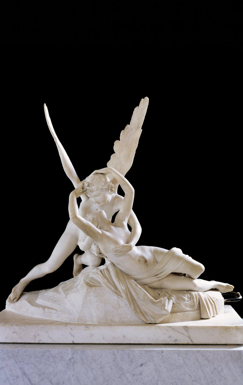 Psyche durch den Kuss des Amor erweckt (1787) (Detail) von Antonio Canova