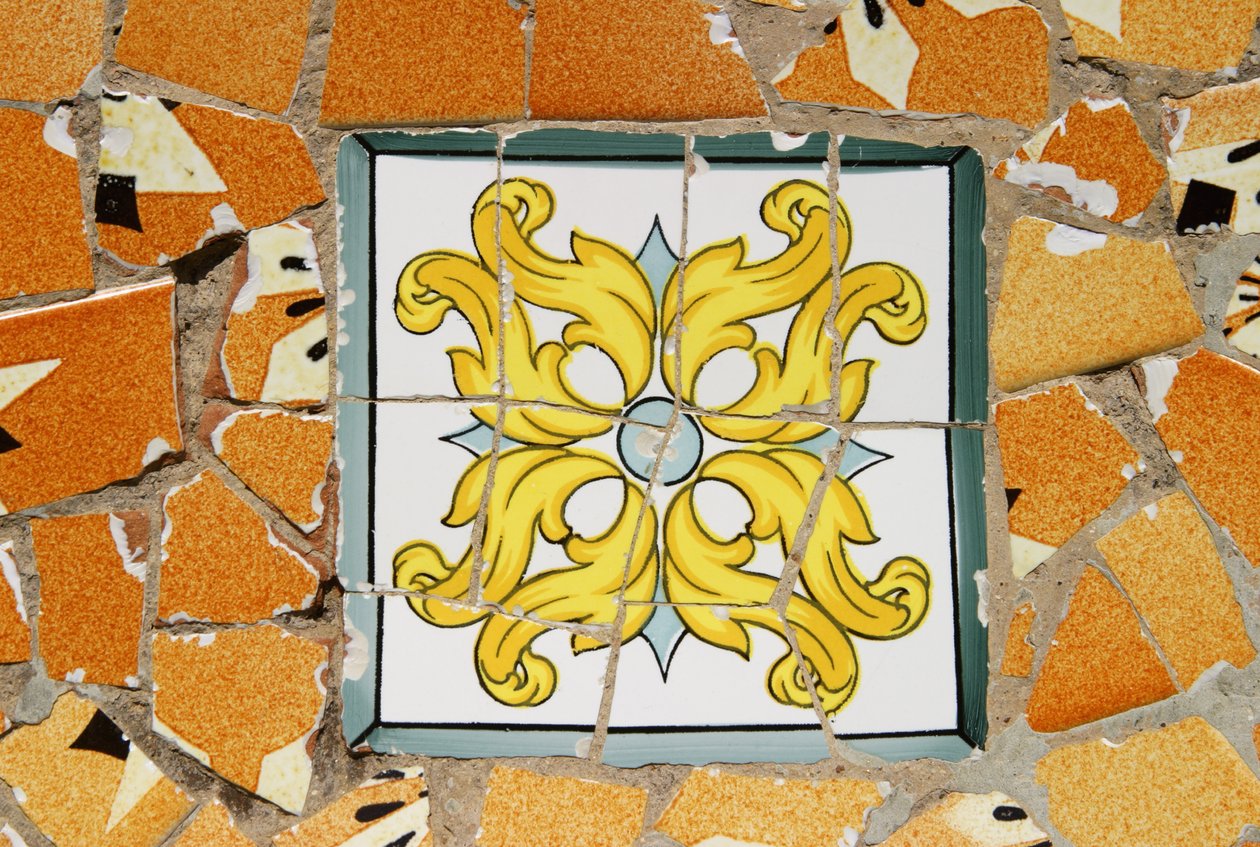 Keramikfliese, 1900-14 von Antonio Gaudi