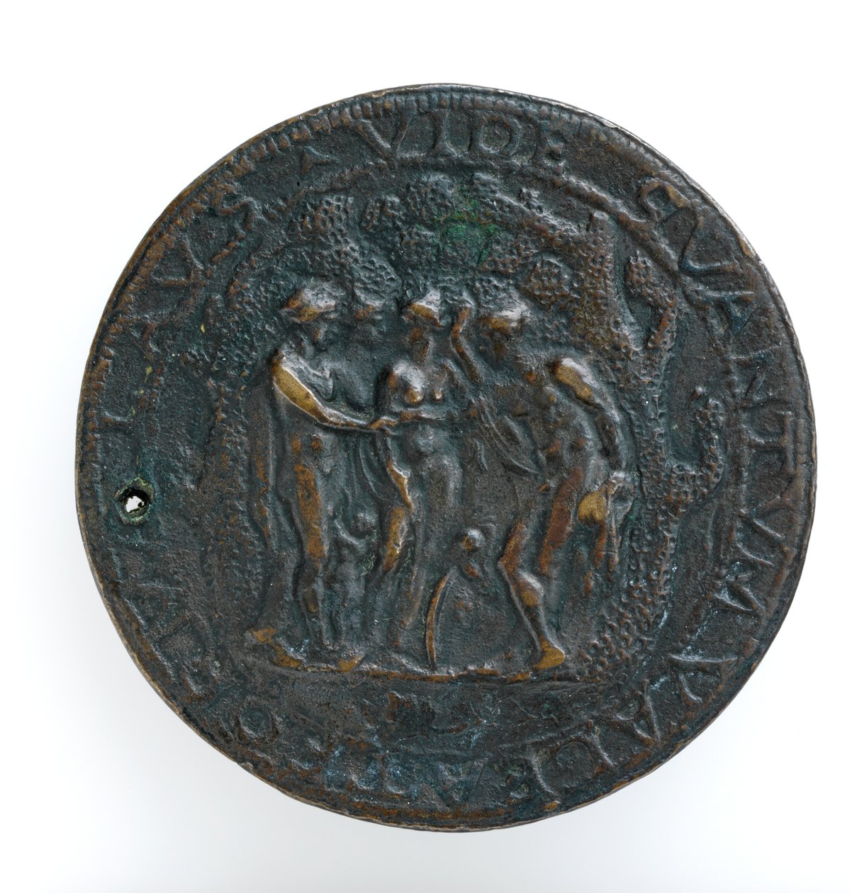 Rückseite einer gegossenen Medaille von Bischof Giovanni Battista Casalio (Bronze) von Antonio Vicentino