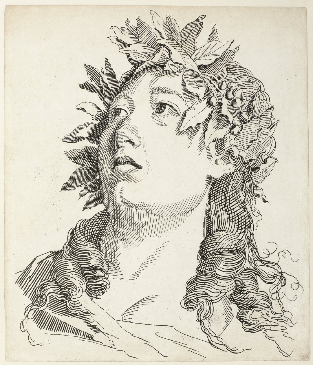 Frauenkopf mit Lorbeerkranz von Antonio Giuseppe Barbazza