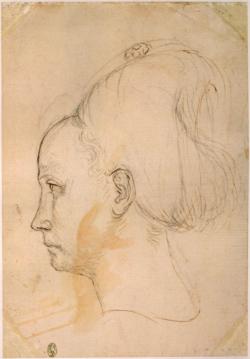 Frankreich, Paris, Kopf einer jungen Frau von Antonio Pisanello