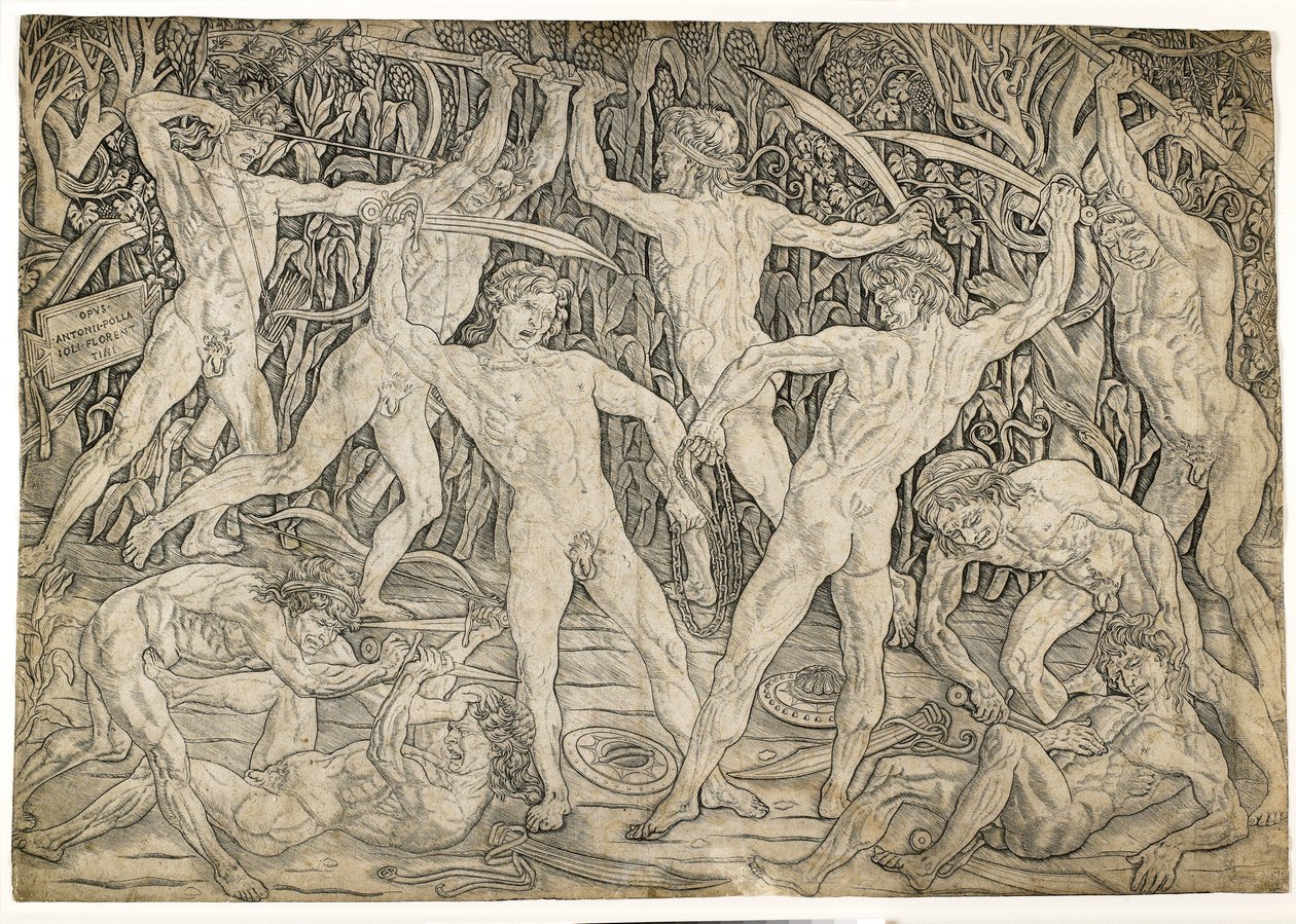 Schlacht der Nackten von Antonio Pollaiuolo