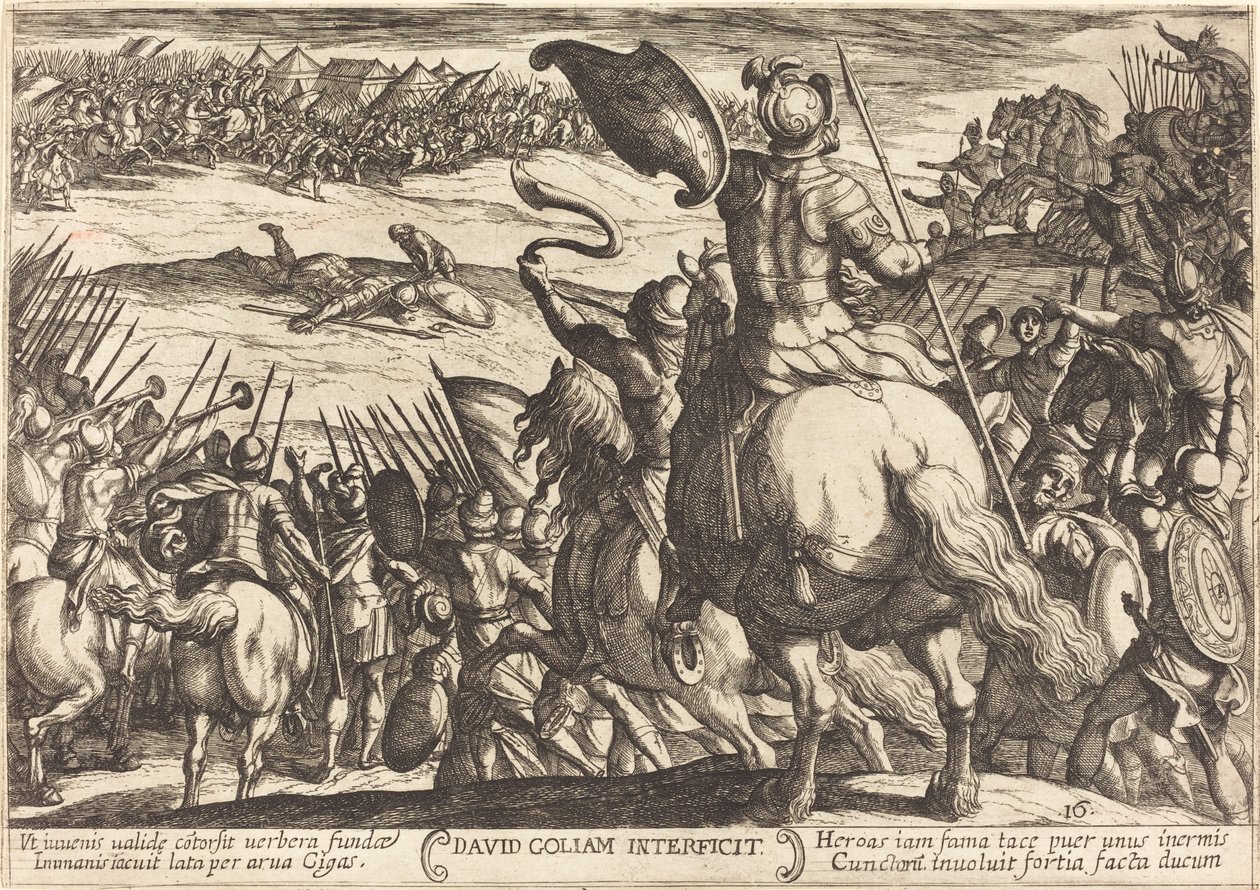 David tötet Goliath von Antonio Tempesta