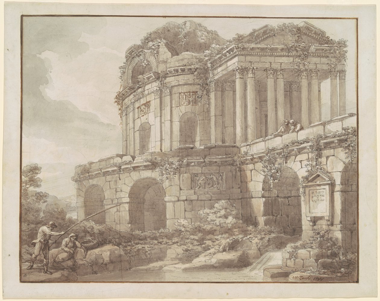 Eine römische Ruine von Antonio Zucchi