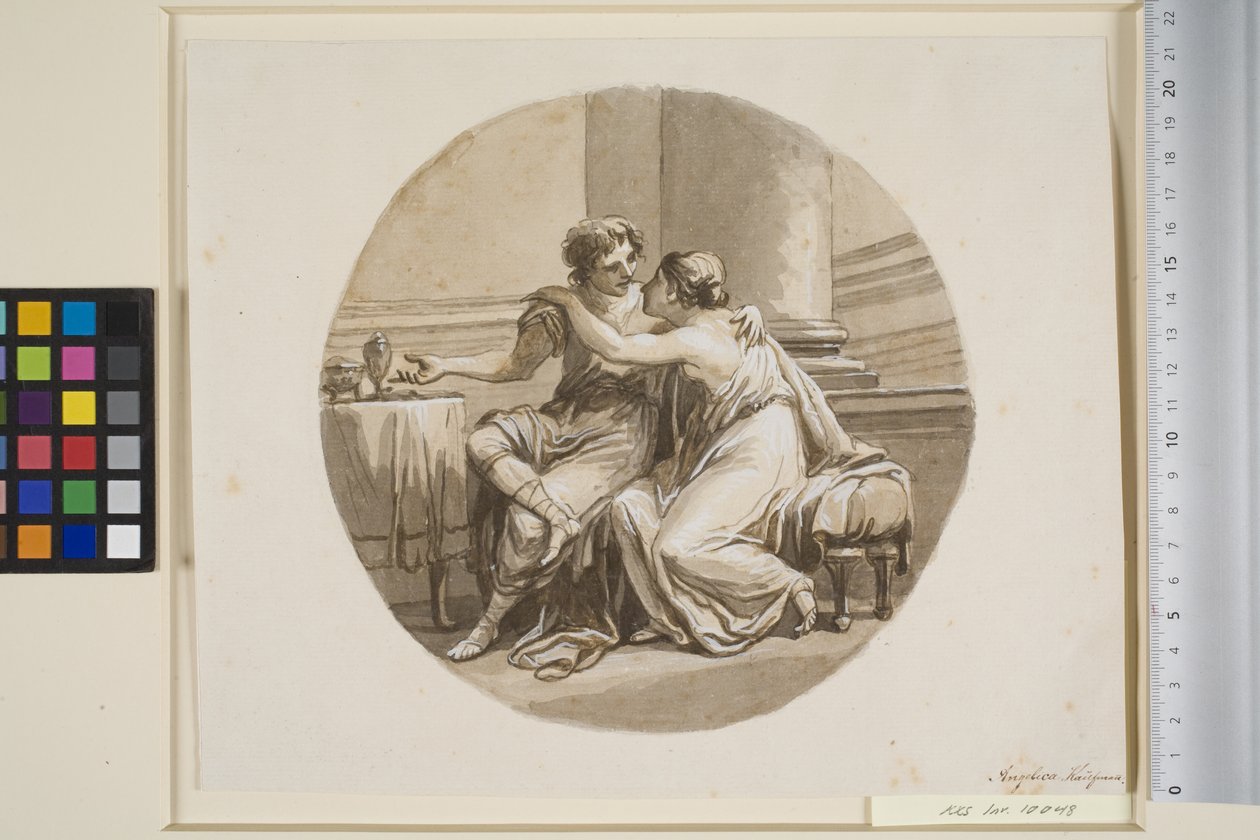Zwei Liebende in einem Innenraum von Antonio Zucchi