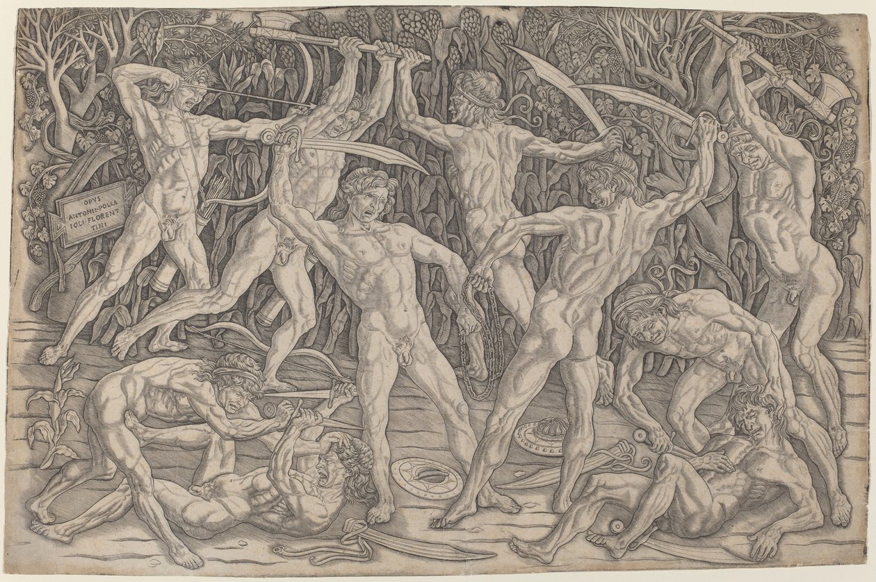 Schlacht der Nackten von Antonio del Pollaiolo