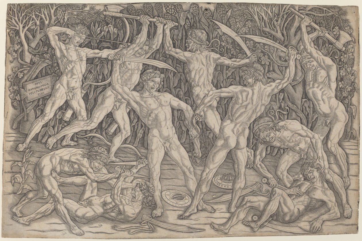 Schlacht der Nackten von Antonio Pollaiuolo