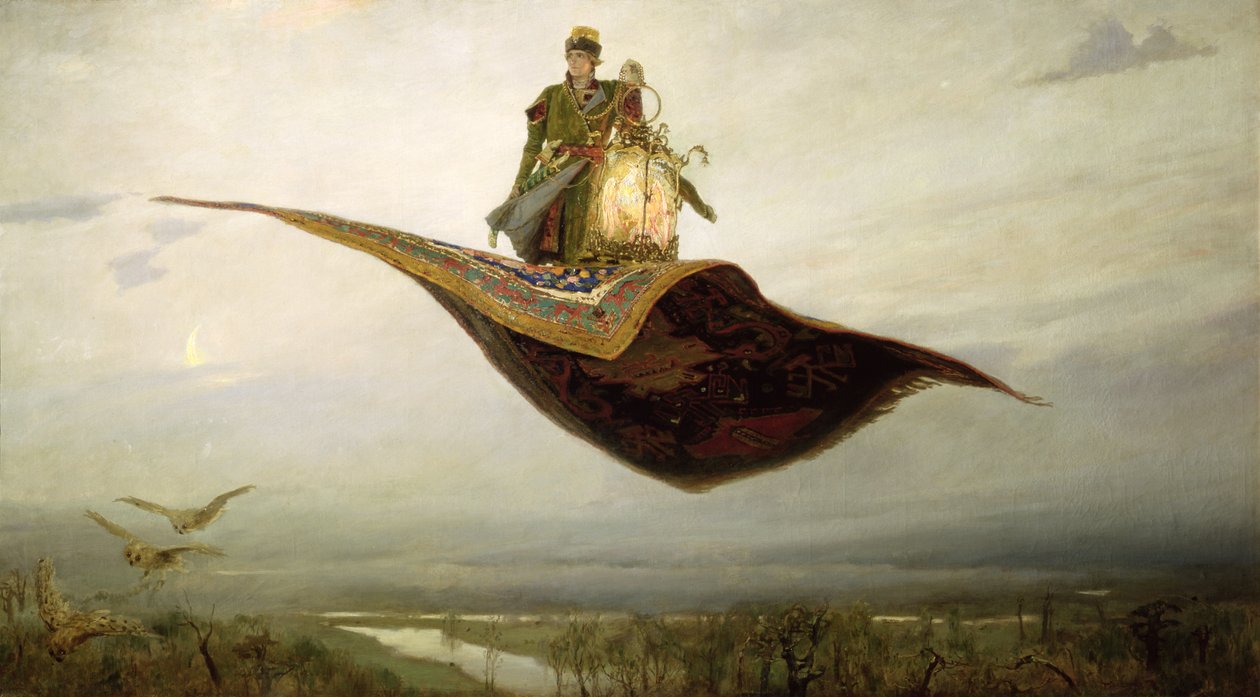 Der fliegende Teppich, 1880 von Apollinari Mikhailovich Vasnetsov