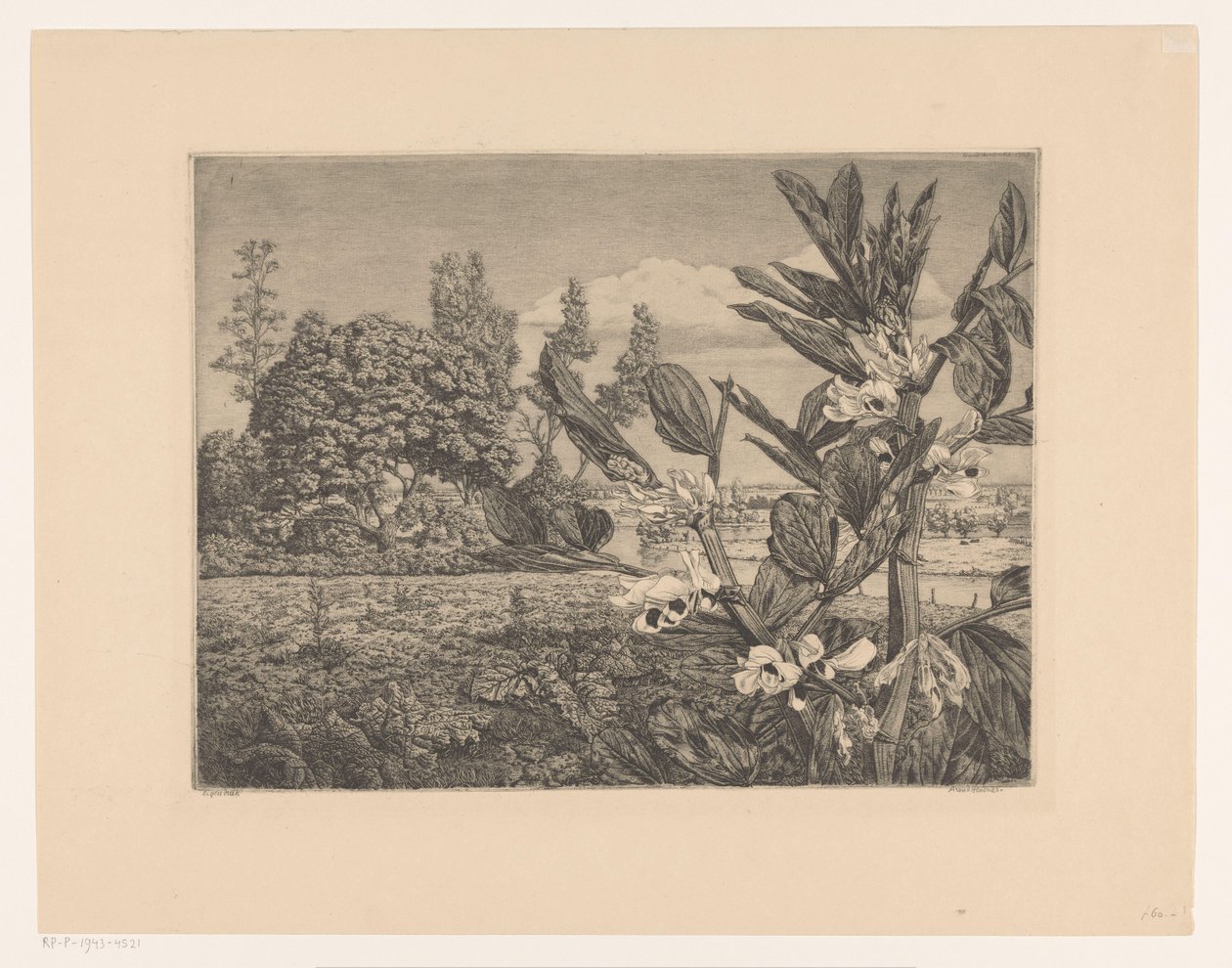 Landschaft mit Blumen von Arend Hendriks (signed by artist)
