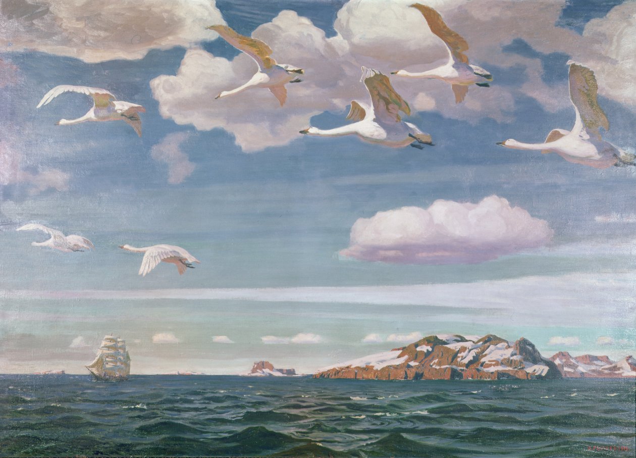 Im blauen Raum, 1918 von Arkadij Aleksandrovic Rylov