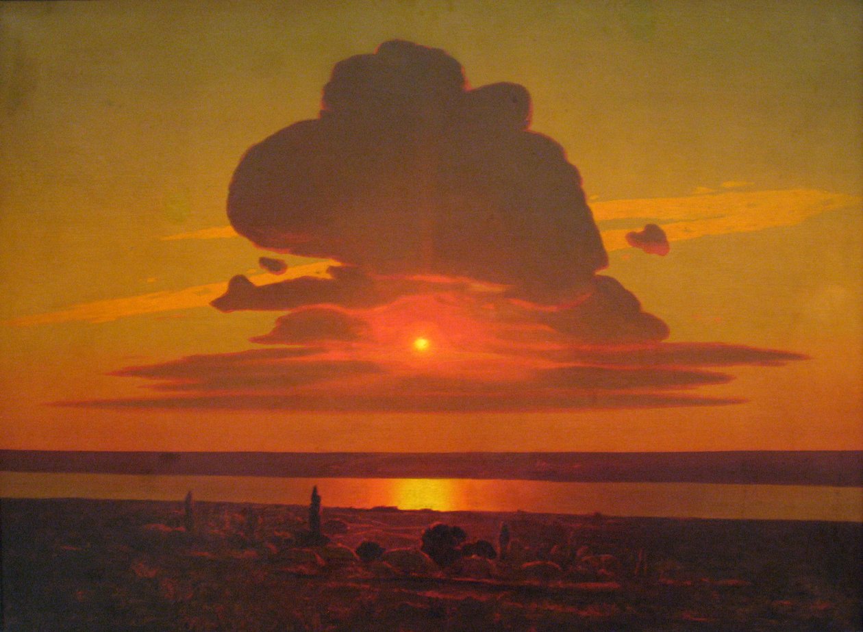 Roter Sonnenuntergang am Dnepr von Arkhip Kuindzhi
