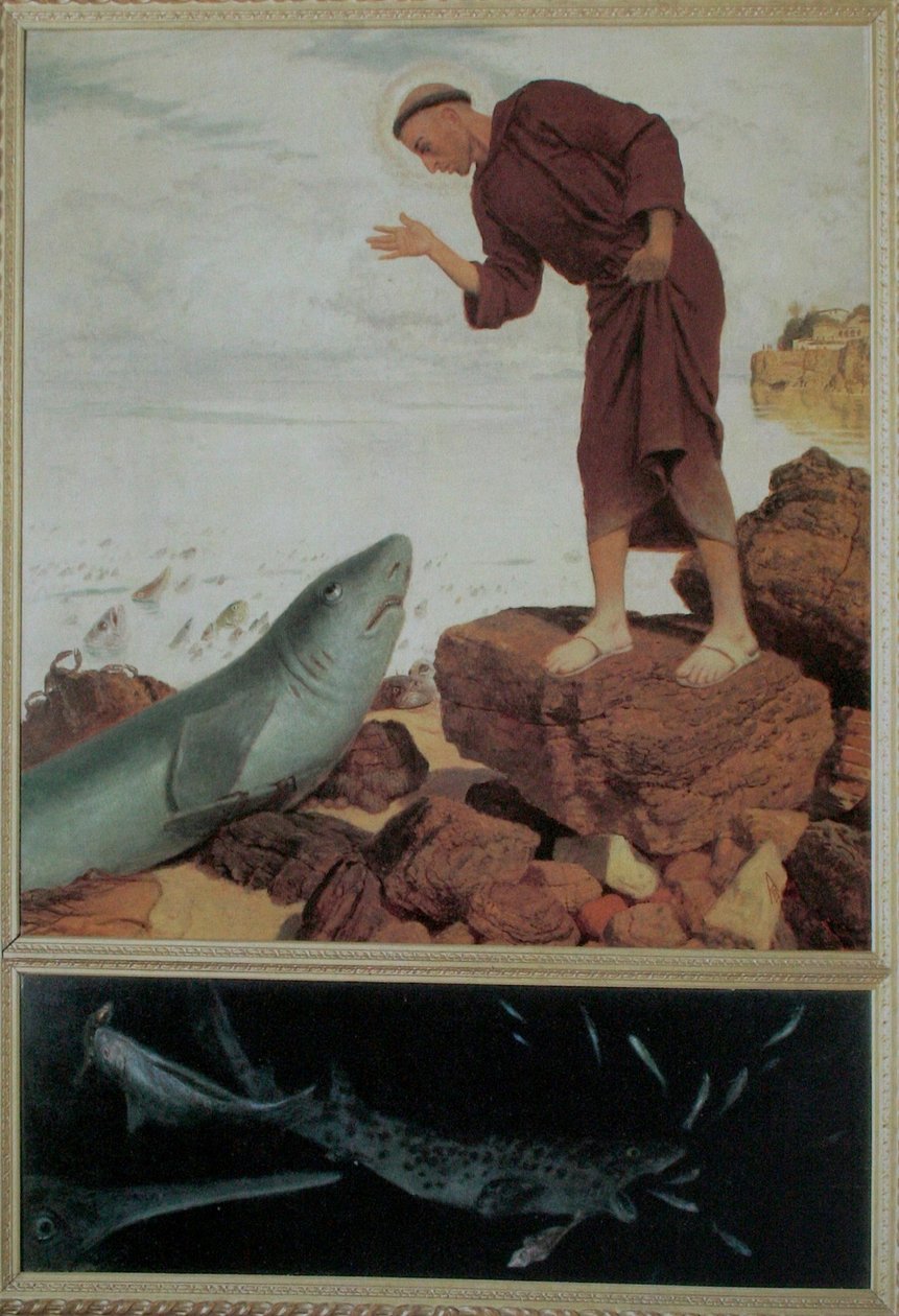 Heiliger Antonius predigt den Fischen von Arnold Böcklin