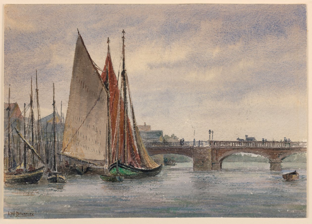 Boote in Trouville von Arnold William Brunner