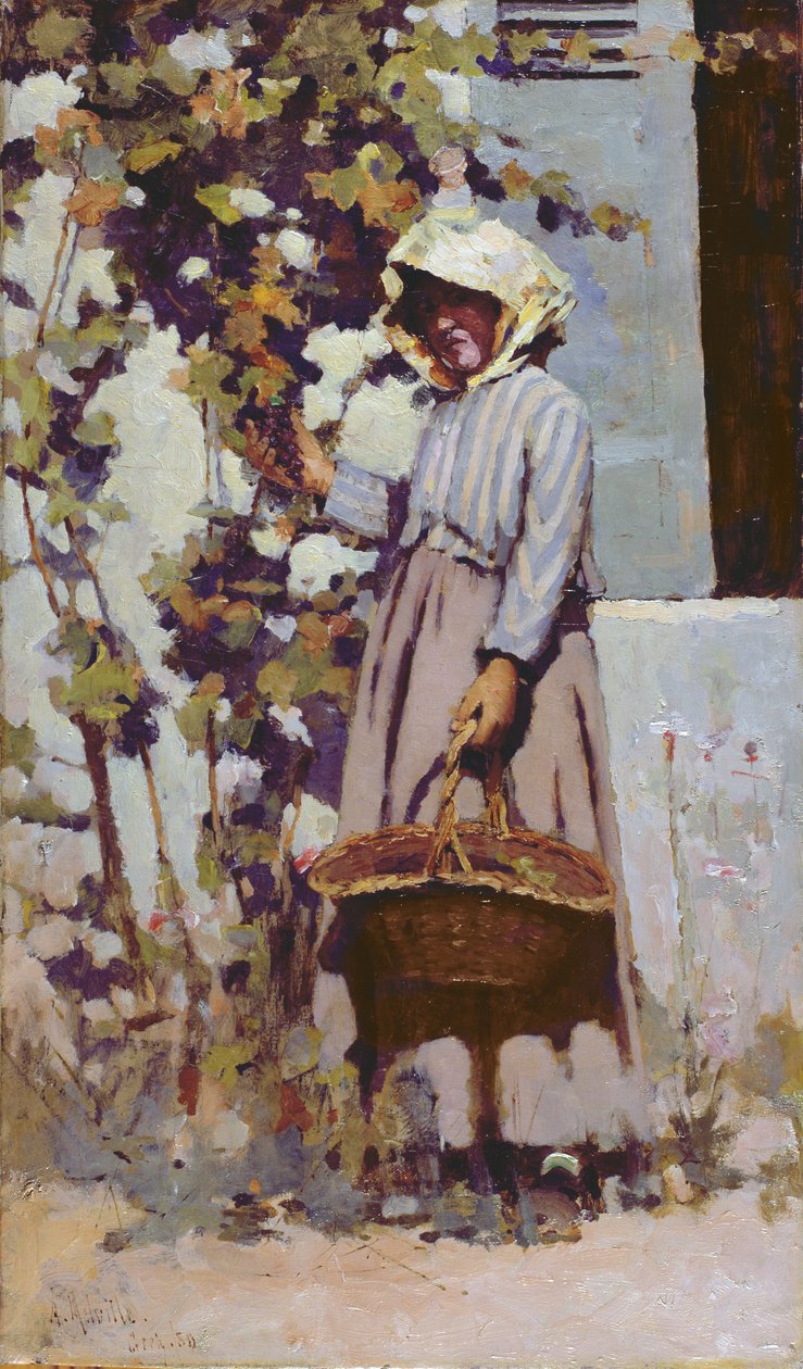 Die Bäuerin in Grez von Arthur Melville