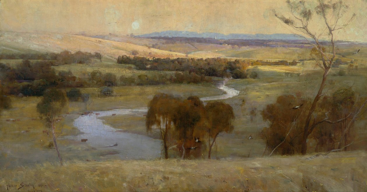 Still gleitet der Strom, und wird für immer gleiten von Arthur Streeton
