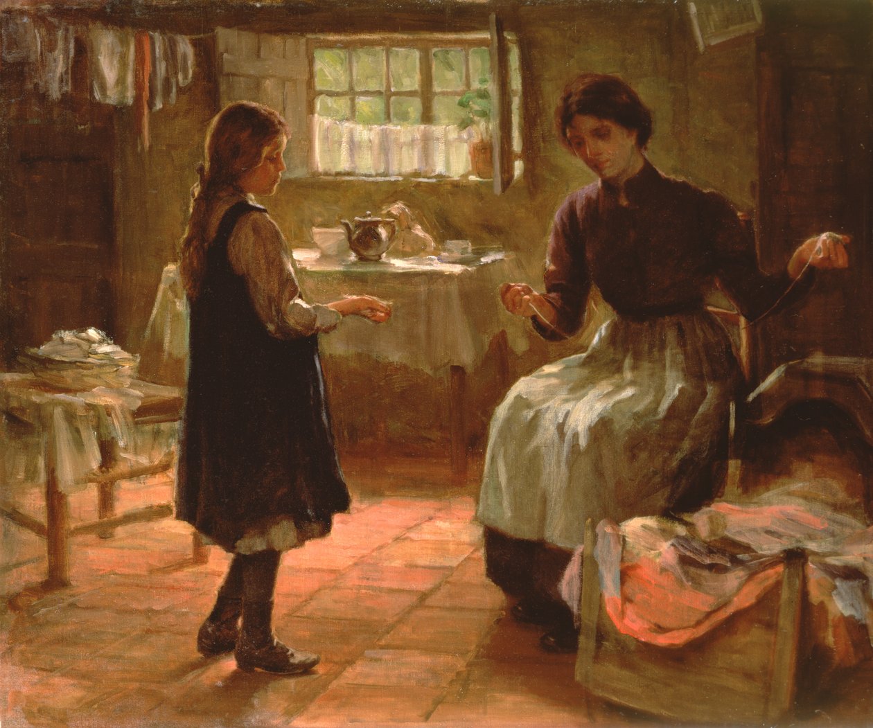 Hausunterricht, ca. 1890 von Arthur Claude Cooke