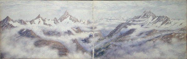 Blick vom Breithorn von Arthur Cust