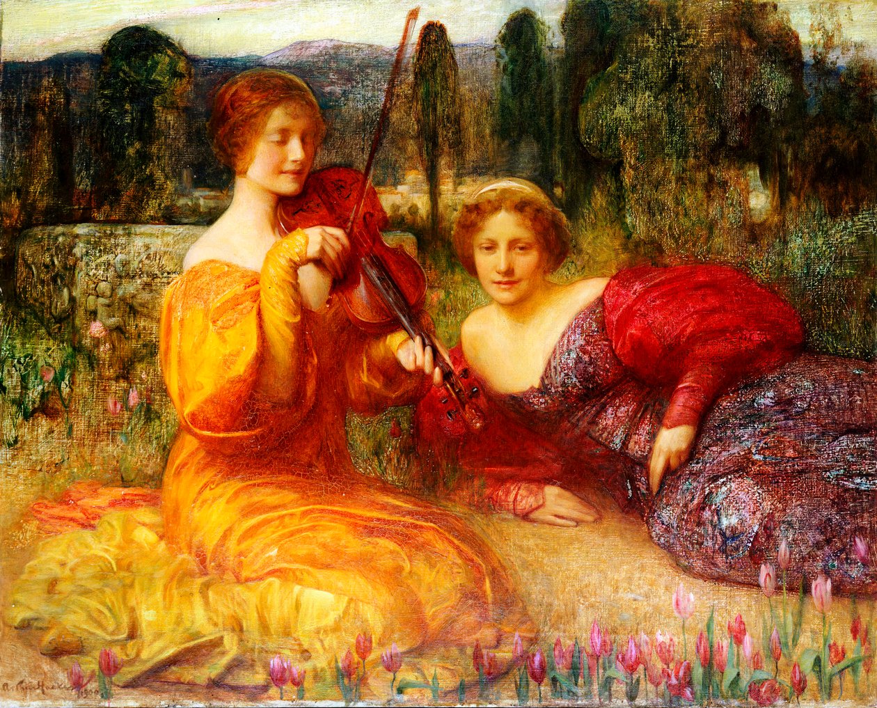 Musicienne du Silence von Arthur Hacker
