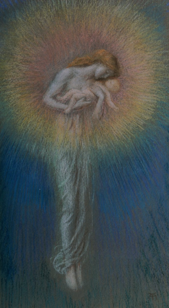 Mutterschaft, ca. 1890er von Arthur Hughes