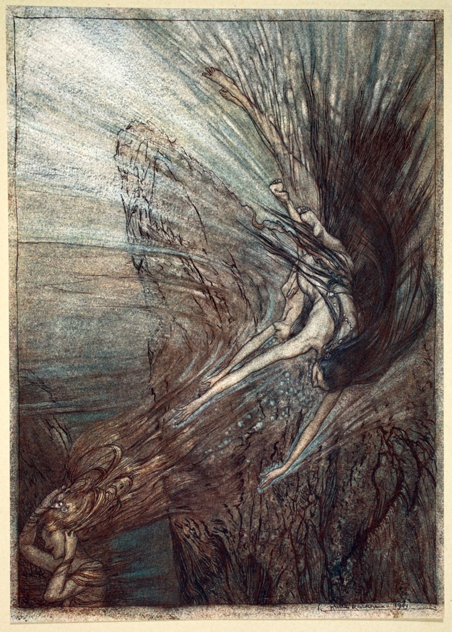 Der Schabernack der Rheintöchter von Arthur Rackham