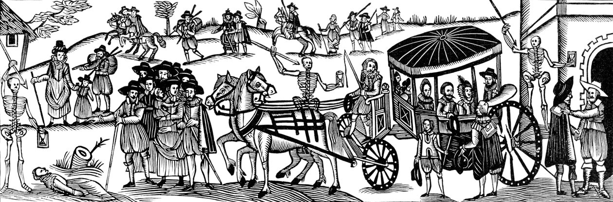 Exodus aus den Städten während der Pest von Artist Unknown