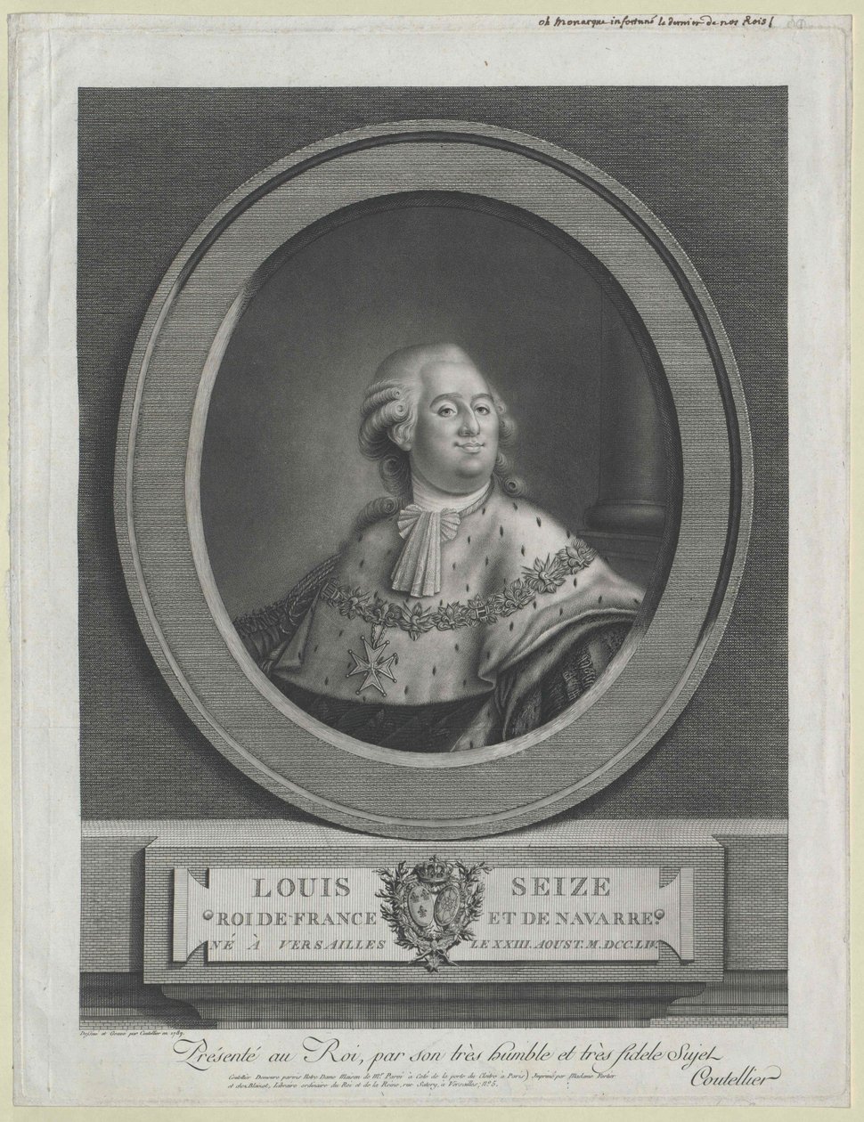 König von Frankreich Ludwig XVI. von Artist Unknown