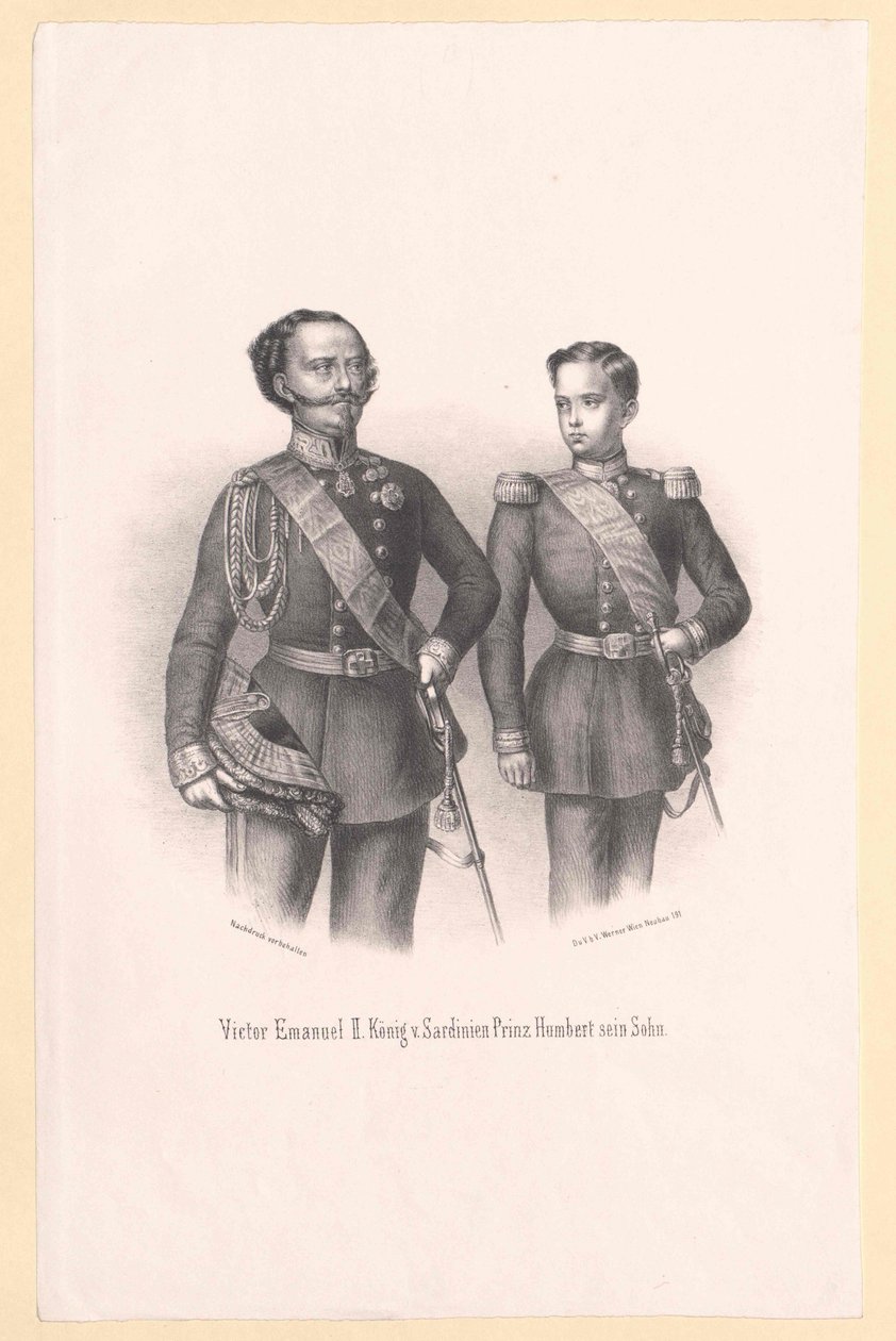 König von Italien Viktor Emanuel II von Artist Unknown