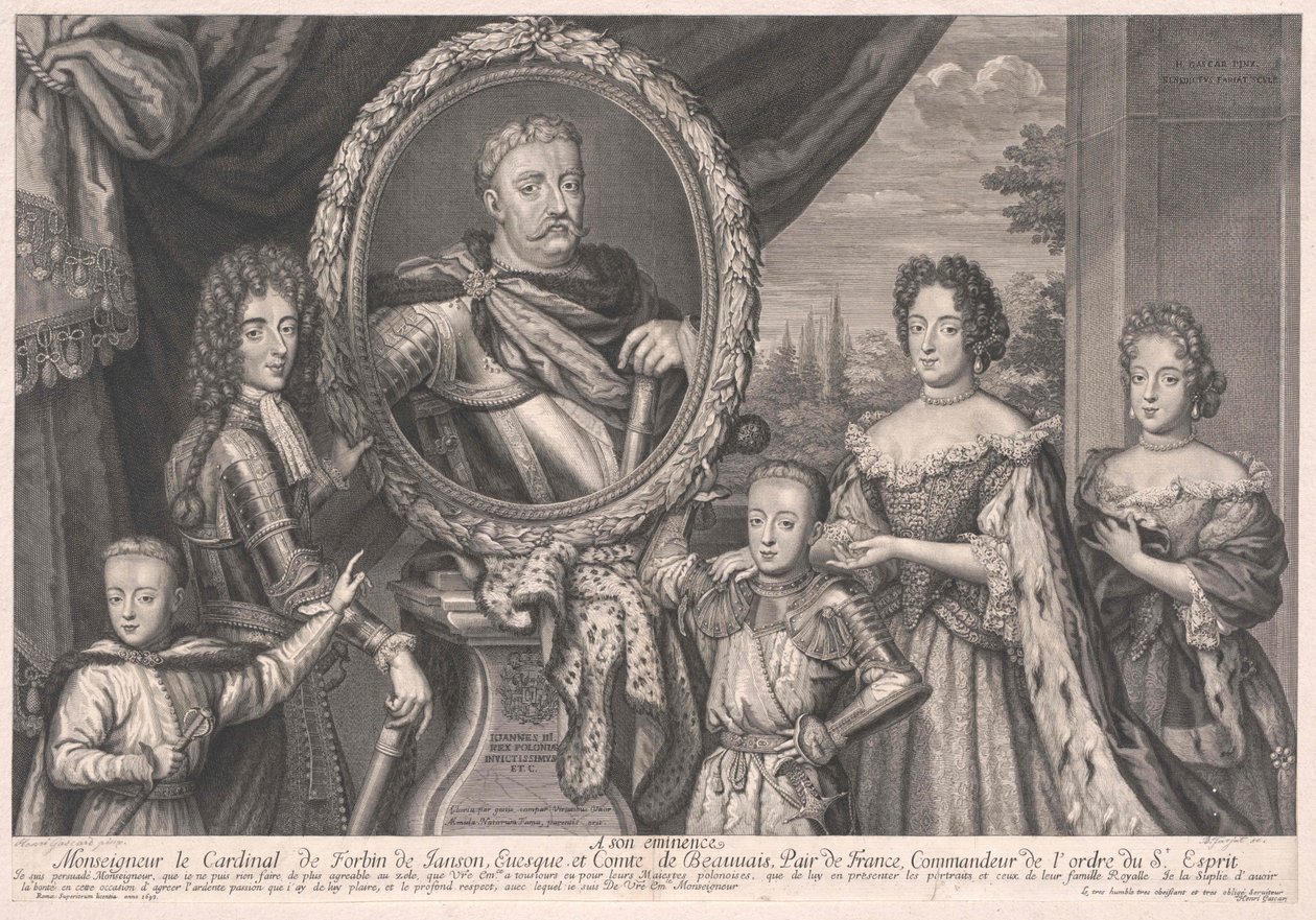 König von Polen Johann III Sobieski (Druck) von Artist Unknown