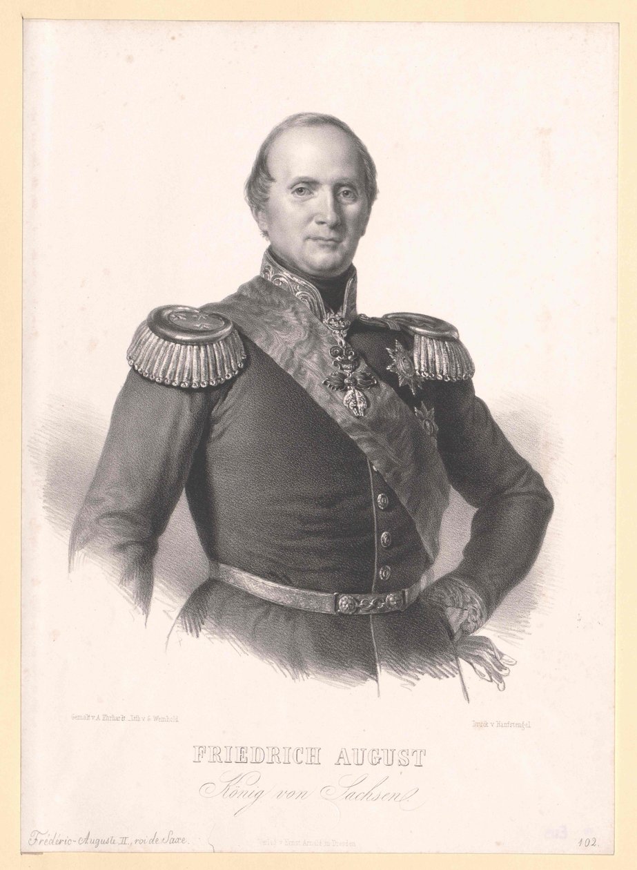 König von Sachsen Friedrich August II von Artist Unknown