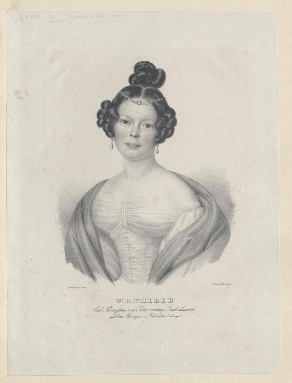Prinzessin von Hohenlohe-Oehringen Mathilde von Artist Unknown
