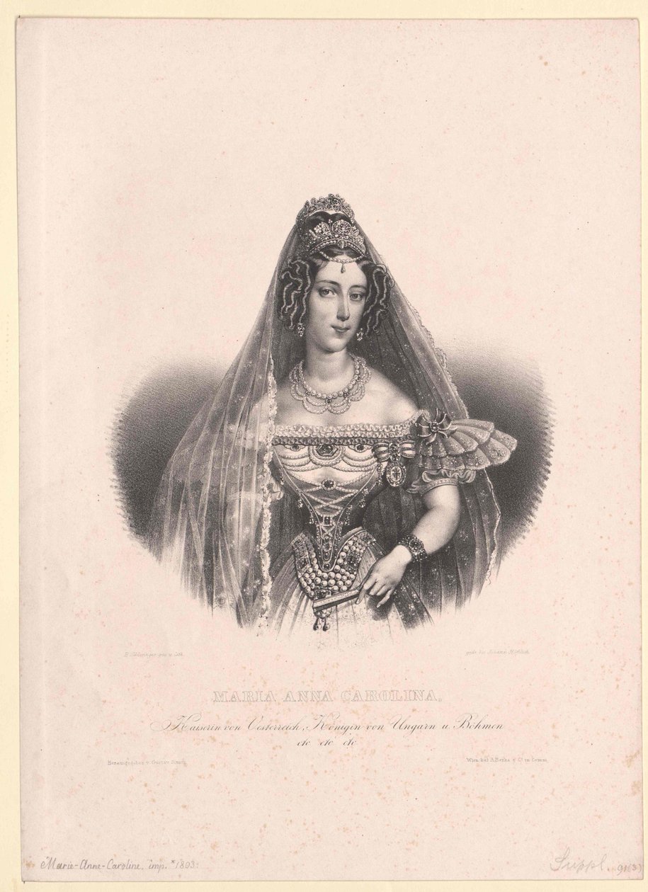 Prinzessin von Savoyen-Sardinien Maria Anna von Artist Unknown